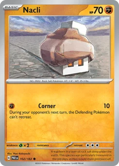 Nacli Pokemon card from Paradox Rift, card number 102