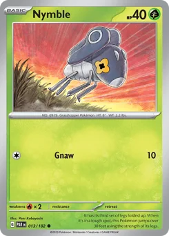 Nymble Pokemon card from Paradox Rift, card number 13