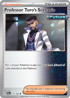 Professor Turo's Scenario Pokemon card from Paradox Rift, card number 171