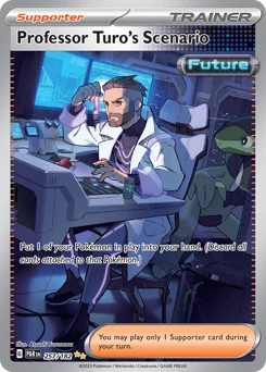Professor Turo's Scenario Pokemon card from Paradox Rift, card number 257