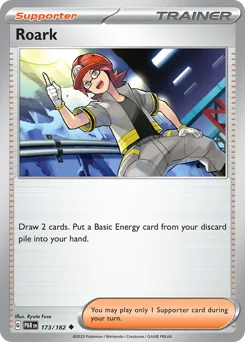 Roark Pokemon card from Paradox Rift, card number 173