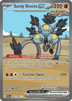 Sandy Shocks ex Pokemon card from Paradox Rift, card number 250