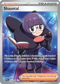 Shauntal Pokemon card from Paradox Rift, card number 243