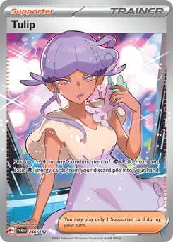 Tulip Pokemon card from Paradox Rift, card number 244
