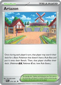 Artazon Pokemon card from Paldean Fates, card number 76