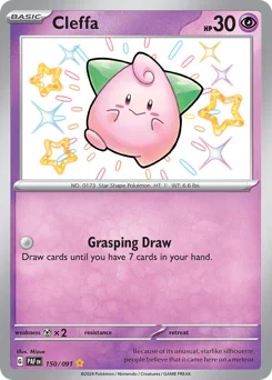 Cleffa Pokemon card from Paldean Fates, card number 150