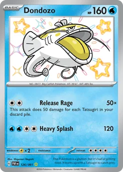 Dondozo Pokemon card from Paldean Fates, card number 126