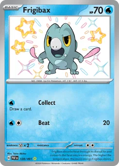 Frigibax Pokemon card from Paldean Fates, card number 128