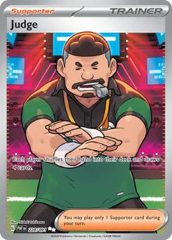 Judge Pokemon card from Paldean Fates, card number 228