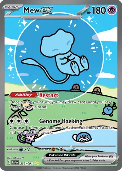 Mew ex Pokemon card from Paldean Fates, card number 232