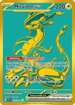 Miraidon ex Pokemon card from Paldean Fates, card number 243
