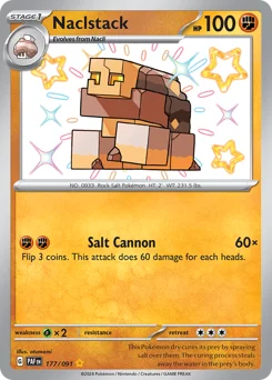Naclstack Pokemon card from Paldean Fates, card number 177