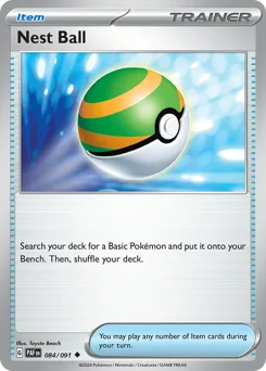 Nest Ball Pokemon card from Paldean Fates, card number 84