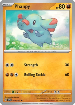 Phanpy Pokemon card from Paldean Fates, card number 48
