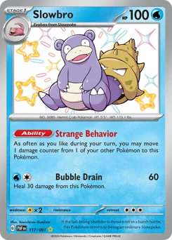Slowbro Pokemon card from Paldean Fates, card number 117