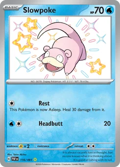 Slowpoke Pokemon card from Paldean Fates, card number 116