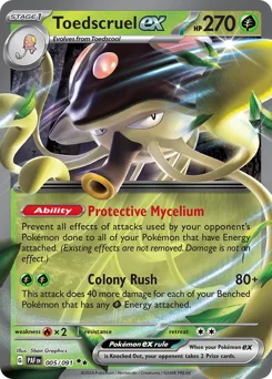 Toedscruel ex Pokemon card from Paldean Fates, card number 5