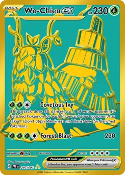 Wo-Chien ex Pokemon card from Paldean Fates, card number 240