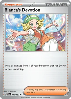 Bianca's Devotion Pokemon card from Temporal Forces, card number 142