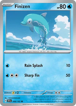 Finizen Pokemon card from Temporal Forces, card number 48
