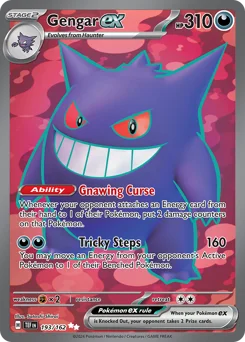 Gengar ex Pokemon card from Temporal Forces, card number 193