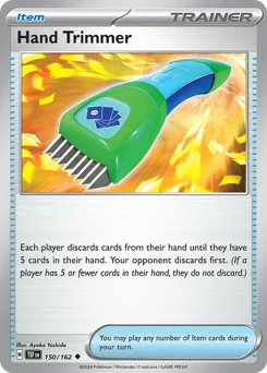Hand Trimmer Pokemon card from Temporal Forces, card number 150