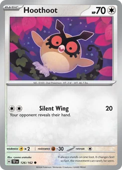 Hoothoot Pokemon card from Temporal Forces, card number 126