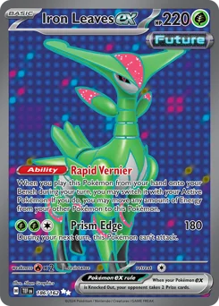 Iron Leaves ex Pokemon card from Temporal Forces, card number 186