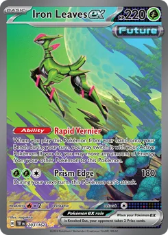 Iron Leaves ex Pokemon card from Temporal Forces, card number 203