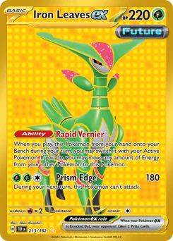 Iron Leaves ex Pokemon card from Temporal Forces, card number 213