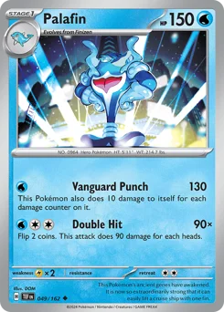 Palafin Pokemon card from Temporal Forces, card number 49