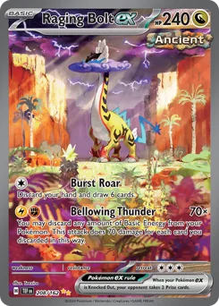 Raging Bolt ex Pokemon card from Temporal Forces, card number 208