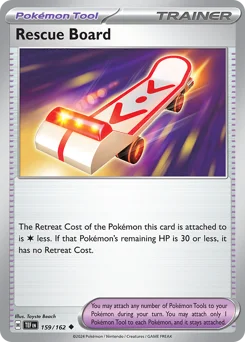 Rescue Board Pokemon card from Temporal Forces, card number 159