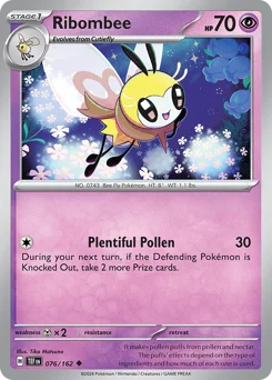Ribombee Pokemon card from Temporal Forces, card number 76