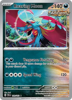 Roaring Moon Pokemon card from Temporal Forces, card number 109