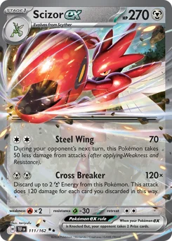 Scizor ex Pokemon card from Temporal Forces, card number 111