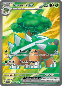 Torterra ex Pokemon card from Temporal Forces, card number 185