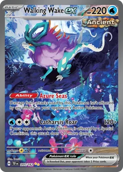 Walking Wake ex Pokemon card from Temporal Forces, card number 205