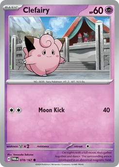 Clefairy Pokemon card from Twilight Masquerade, card number 78