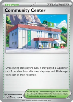 Community Center Pokemon card from Twilight Masquerade, card number 146