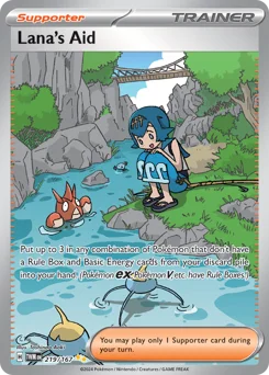 Lana's Aid Pokemon card from Twilight Masquerade, card number 219