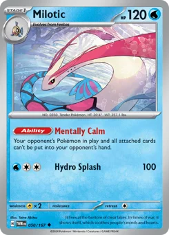 Milotic Pokemon card from Twilight Masquerade, card number 50