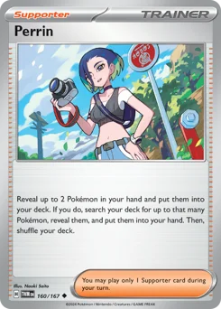 Perrin Pokemon card from Twilight Masquerade, card number 160