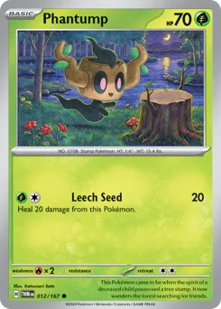 Phantump Pokemon card from Twilight Masquerade, card number 12