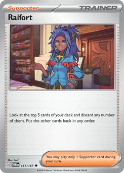 Raifort Pokemon card from Twilight Masquerade, card number 161