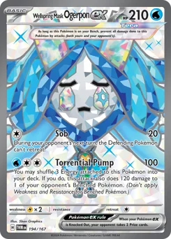 Wellspring Mask Ogerpon ex Pokemon card from Twilight Masquerade, card number 194