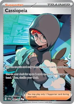 Cassiopeia Pokemon card from Shrouded Fable, card number 86