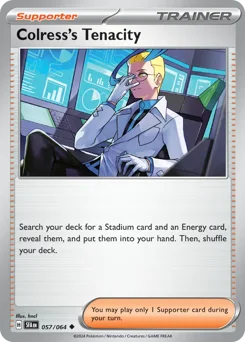 Colress's Tenacity Pokemon card from Shrouded Fable, card number 57