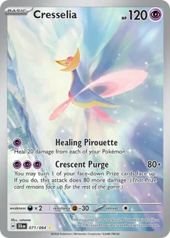 Cresselia Pokemon card from Shrouded Fable, card number 71