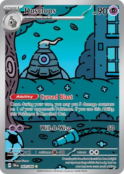 Dusclops Pokemon card from Shrouded Fable, card number 69